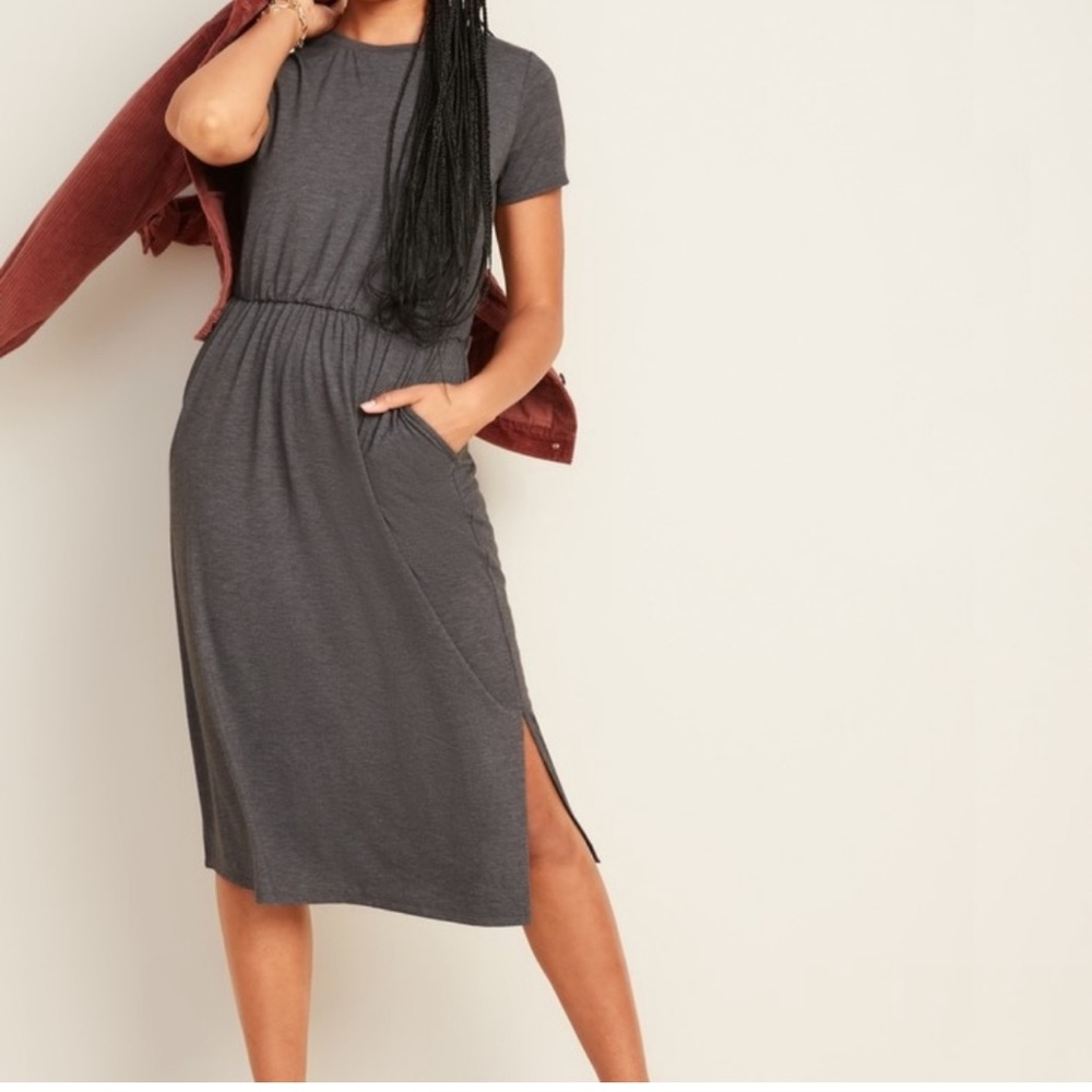 Old Navy waist defined midi T-shirt dress